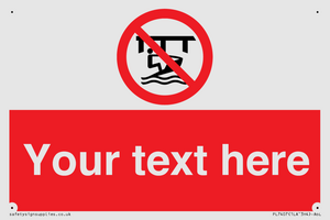 Custom Do not use watercraft in the vicinity of piers